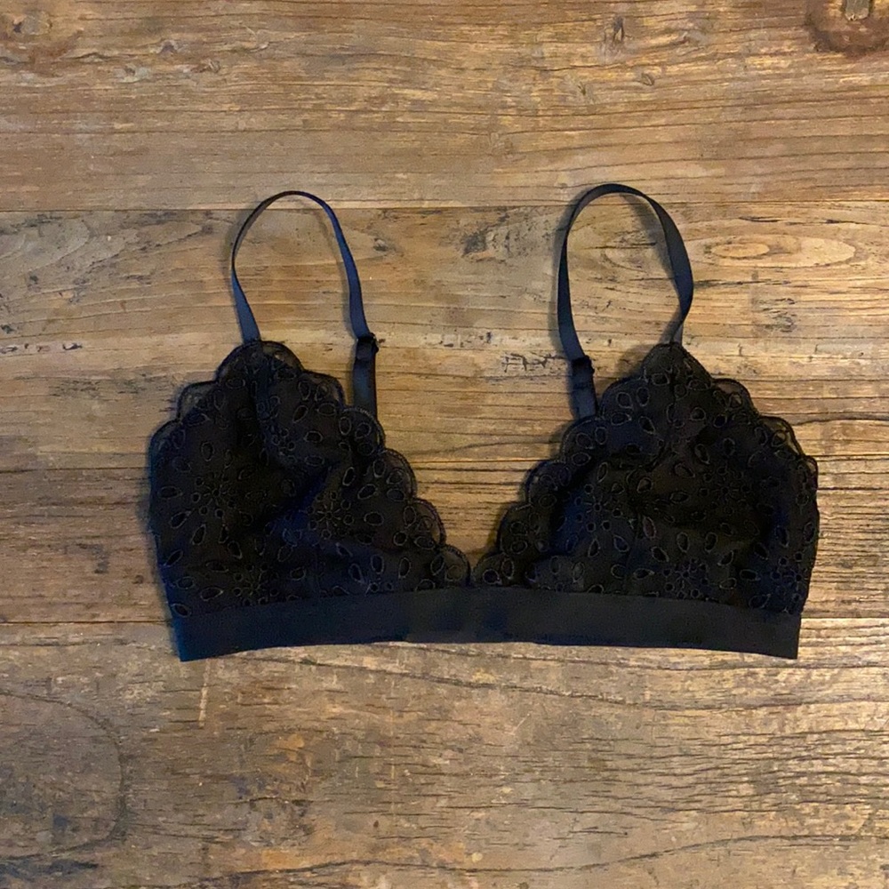 J. Crew Black Lace Bra _XS